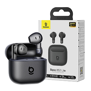 Fone de Ouvido Sem Fio TWS Baseus Bass BS2 Lite Bluetooth 6.0 - Com SuperBass e Microfone AI ENC