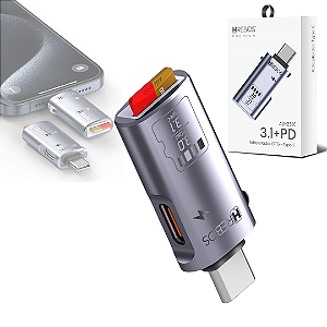 Adaptador Leitor de Cartão de Memória Micro SD para USB-C 3.1 Ultra Rápido - Hrebos AD-231C