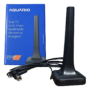 Antena Digital Interna de TV HDTV 4K Cabo 2.5m - Aquário DTV-200