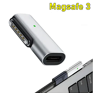 Adaptador USB-C para MagSafe 3 Angular em Alumínio 140W PD para MacBook Air e Pro