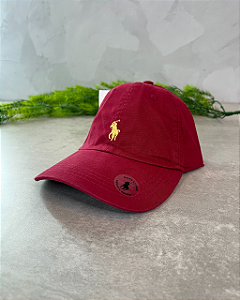 Boné RL Vermelho logo Amarela