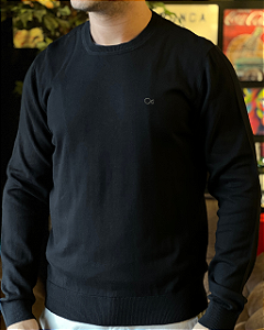 Sueter Tricot Slim Preto Ogochi