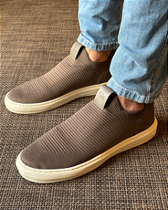 Tenis Knit Calce Facil Bege Ogochi