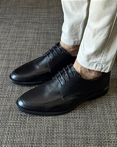 Sapato Social Couro Preto Lustro Perlatto
