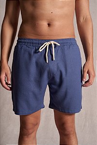 Shorts Linho Azul Petróleo Ankor