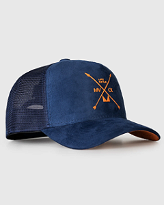Boné Trucker Texas Camurça Marinho MVCK