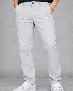 Calça Sarja Cinza Pollice Office Slim Ref:3840