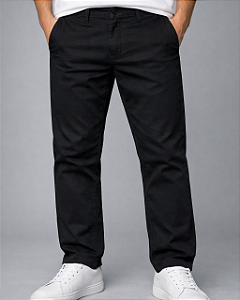 Calça Sarja Slim Preta Pollice Office Ref: 3819