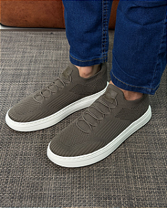 Tenis Knit Marrom Ogochi