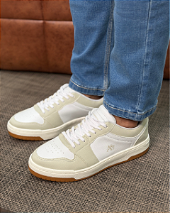 Tenis Casual Branco e Bege Aeropostale