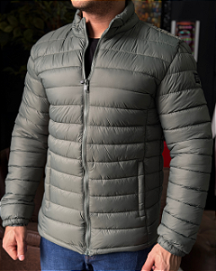 Jaqueta Nylon Puffer Verde Militar King&Joe