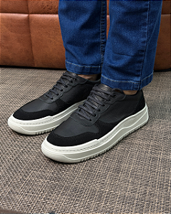 Tenis em Couro Nivus Preto Ogochi