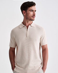 Polo Tricot Ziper Creme Ankor