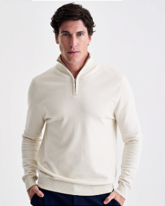 Tricot Gola Alta Off White Ankor