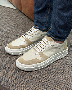 Tênis em Couro Nivus Off White Ogochi