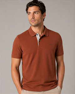 Gola Polo Slim Essencial Terracota Ogochi