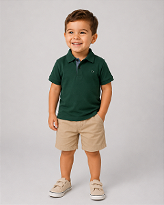 Gola Polo Infantil Verde Ogochi
