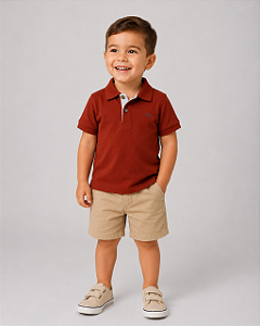 Gola Polo Infantil Terracota Ogochi