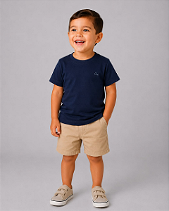 Camiseta Infantil Básica Azul Marinho Ogochi