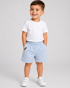 Shorts Infantil Resort Azul Claro Ogochi