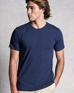 Camiseta Algodão Egípcio Azul Marinho Ankor
