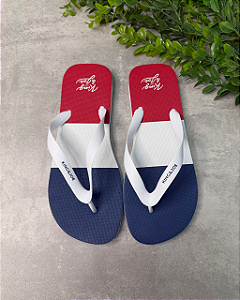 Chinelo Tricolor Azul Marinho King&Joe