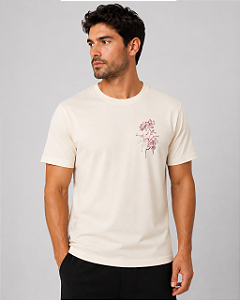 Camiseta Slim Flower Aveia King&Joe
