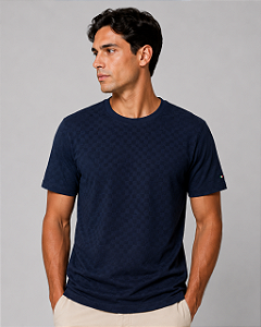 Camiseta Texturizada Marinho Invicci
