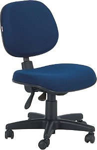 Cadeira ECO secretária executiva giratória com back system giratória estrutura preta sem braços