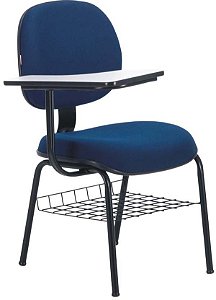 Cadeira ECO secretária executiva prancheta escolar 4 pés