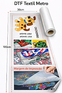 Impressão DTF Folha 28x100 (1 Metro)