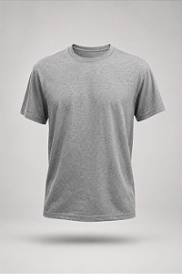 CAMISETA CINZA MESCLA 100% POLIESTER