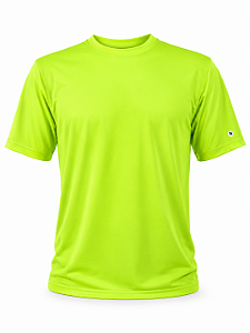 CAMISETA verde neon 100% Poliester