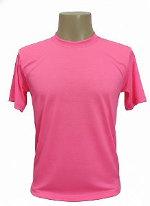 Camiseta Rosa Neon 100% POLIESTER