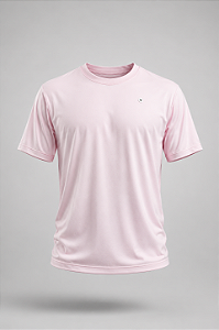 Camiseta rosa Bebê 100% Poliester