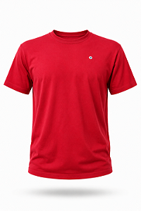Camiseta Vermelha 100% Algodão 30/1