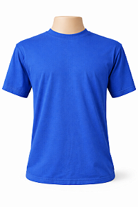 Camiseta Azul Royal 100% Algodão 30/1