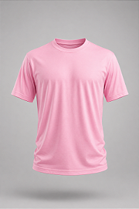 Camiseta Rosa Chiclete 100% Algodão 30/1