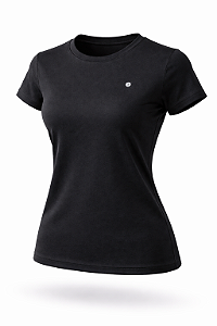 BABY LOOK PRETA 100% ALGODÃO