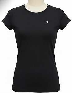 BABY LOOK PRETA 100% ALGODÃO