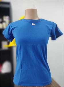 BABY LOOK AZUL ROYAL 100% ALGODÃO