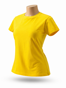 BABY LOOK AMARELA 100% ALGODÃO