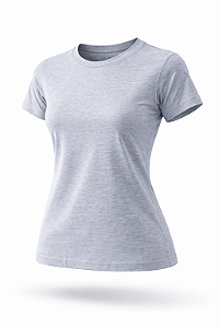 BABY LOOK CINZA MESCLA 100% POLIESTER