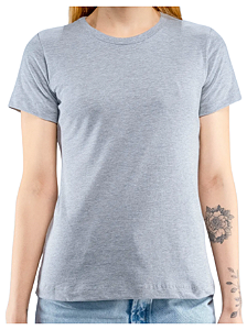 BABY LOOK CINZA MESCLA 100% ALGODÃO