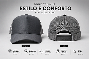 BONÉ CINZA