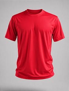 Camiseta Vermelha 100% POLIÉSTER