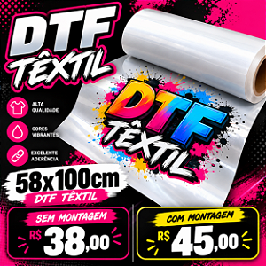 IMPRESSAO DTF TEXTIL 58X100CM