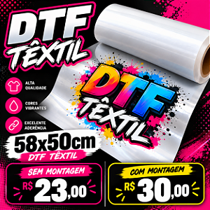 IMPRESSAO DTF TEXTIL 58X50CM