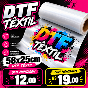 IMPRESSAO DTF TEXTIL 58X25CM