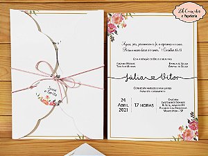Convite Floral Nuvem